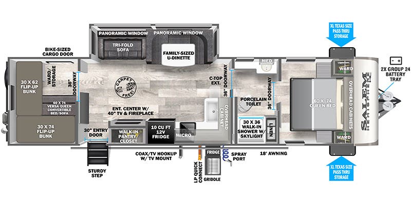 2025 FOREST RIVER 29XBHL - Floorplan 1