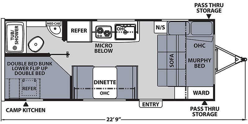 2023 COACHMEN APEX NANO 186 BH floorplan