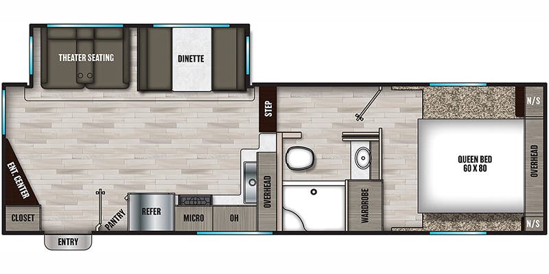 2023 Coachmen Chaparral Lite 25RE floorplan