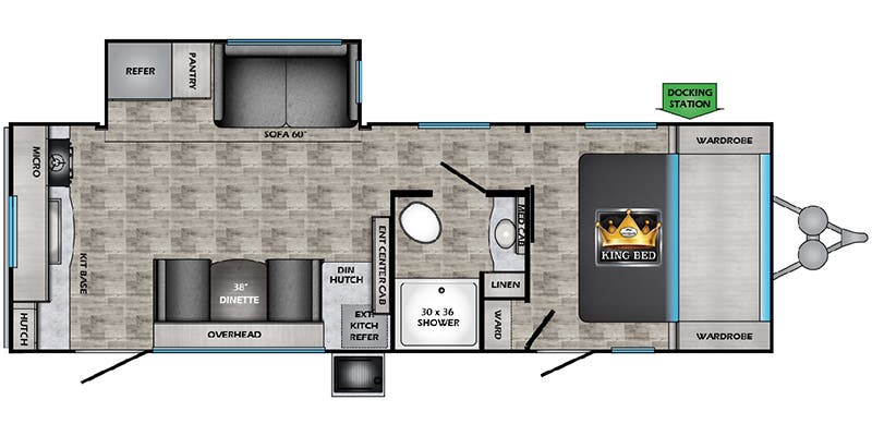 2024 CROSSROADS SUNSET TRAIL 256RKS - Floorplan 1