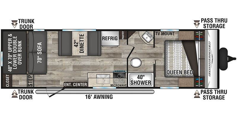 2022 KZE SPORTSMEN 271BHSKE - Floorplan 1