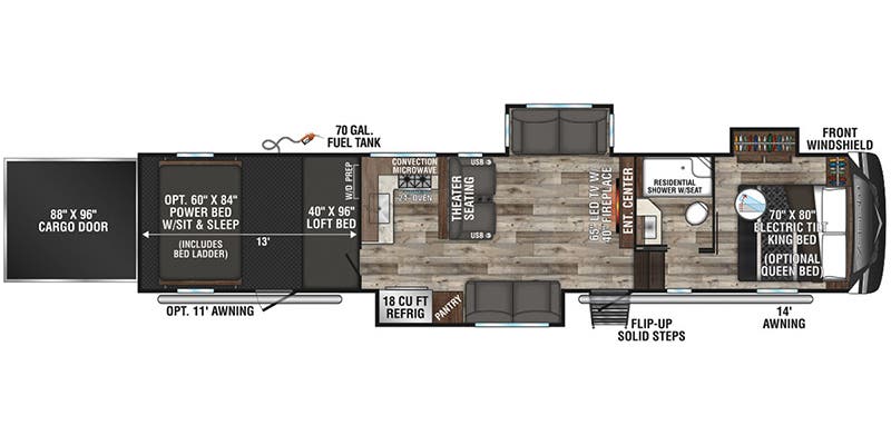 2022 KZ VENOM 4113TK floorplan