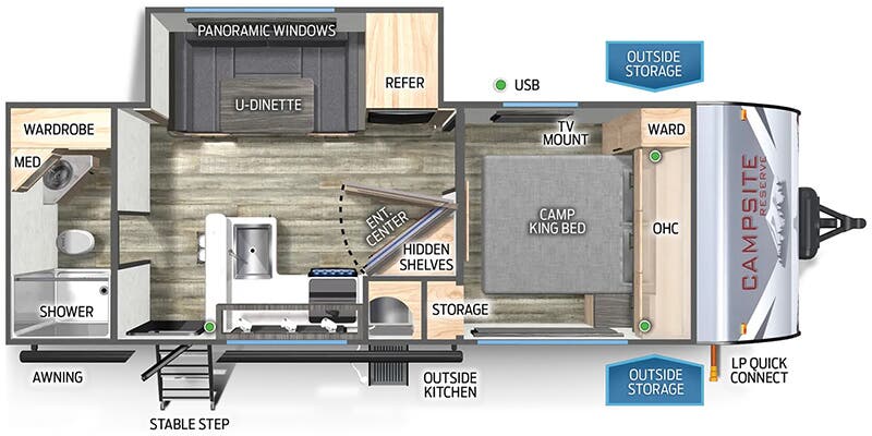 2024 Forest River CAMPSITE RESERVE 233C floorplan