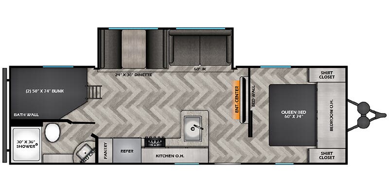 2024 CrossRoads Zinger Lite 260BH floorplan