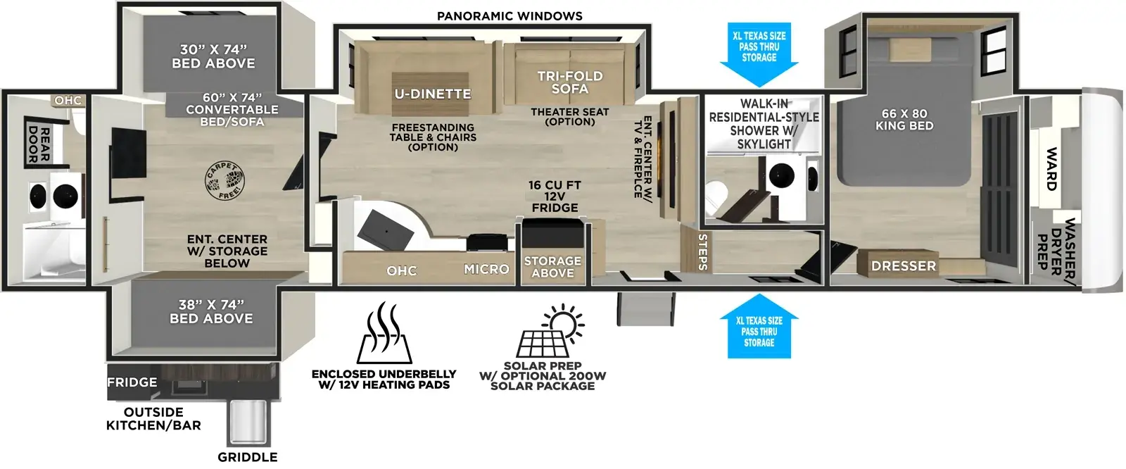 2027 FOREST RIVER 356QB - Floorplan 1