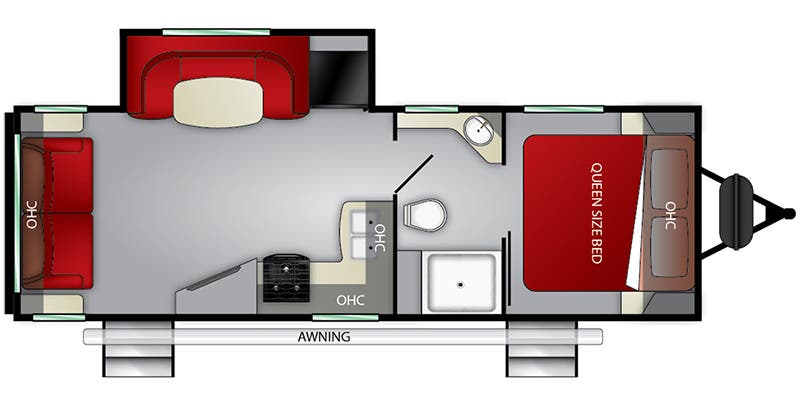 2019 Cruiser RV Fun Finder Xtreme Lite 25RS - Floorplan 1