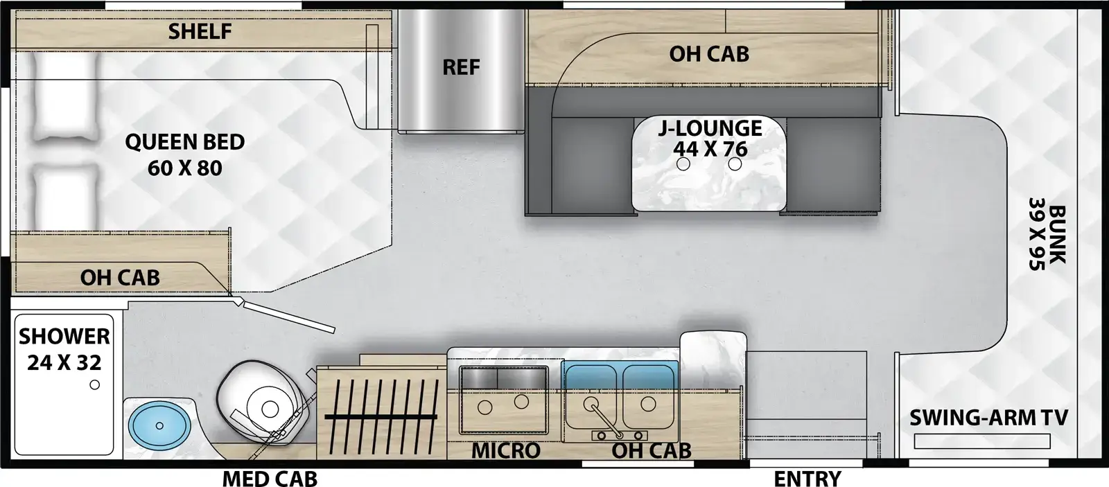 2027 Coachmen Cross Trail 22XG - Floorplan 1
