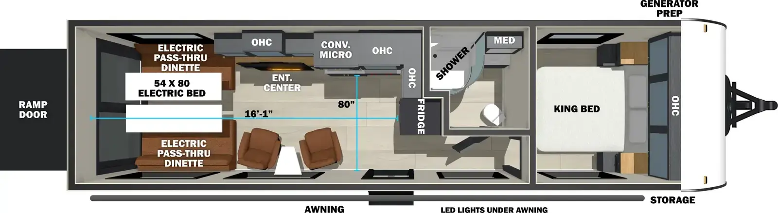 2027 Forest River Stealth 2730 floorplan