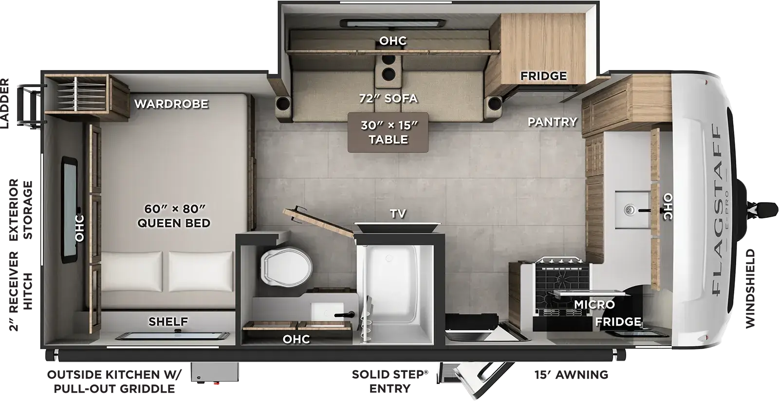 2027 FOREST RIVER E201SFK - Floorplan 1