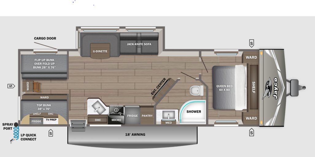2027 JAYCO Jay Flight 295TBS - Floorplan 1