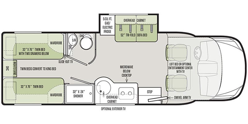 2019 TIFFIN 24TW - Floorplan 1