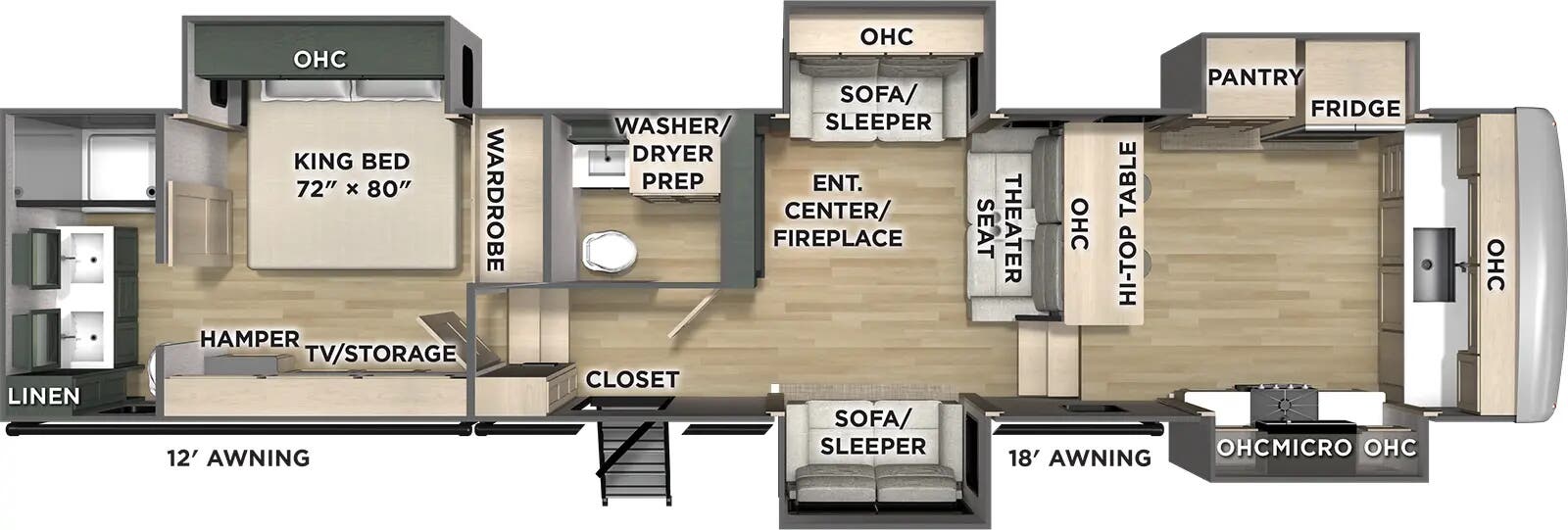 2026 Forest River Columbus 388FKH floorplan