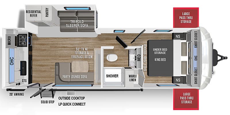 2022 Forest River Wildcat 247RKX - Floorplan 1