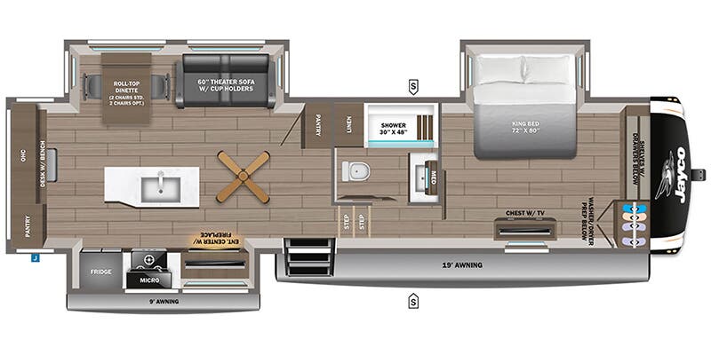 2026 JAYCO Eagle 325 MKTS - Floorplan 1