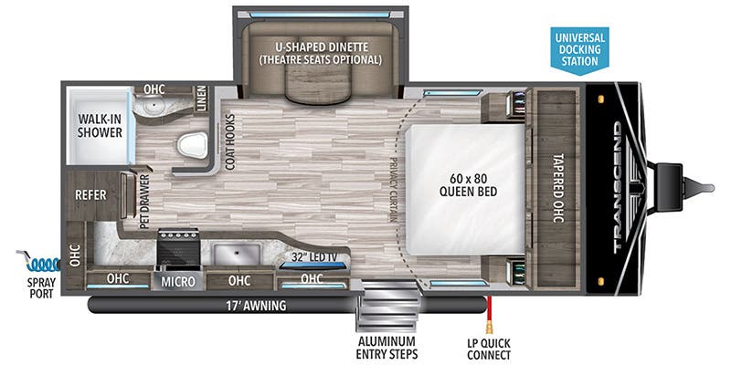 2024 GRAND DESIGN TRANSCEND XPLR 200MK - Floorplan 1
