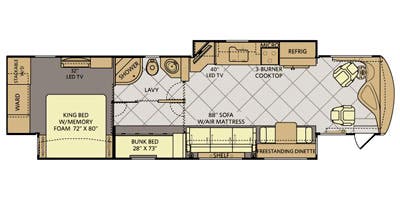 2015 Fleetwood Discovery 40G - floorplan 1