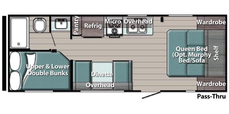 2022 FOREST RIVER KINGSPORT 248BH - Floorplan 1