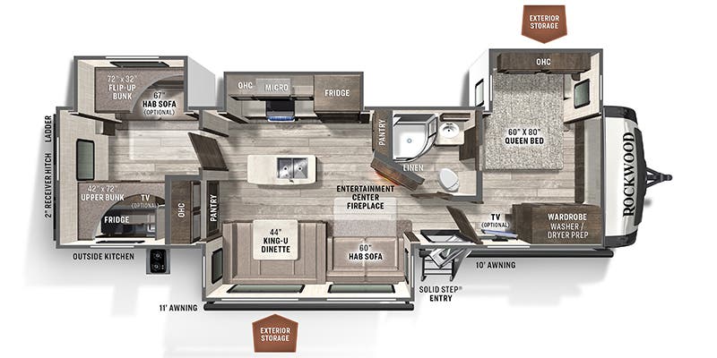 2025 Forest River Rockwood Signature Ultra Lite 8336BH floorplan