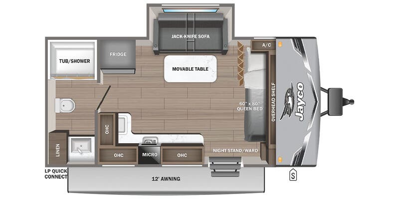 2025 Jayco Jay Flight SLX 160LKW - Floorplan 1