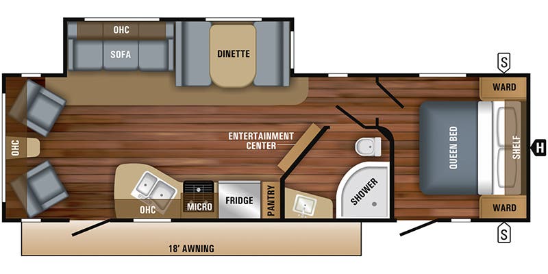 2019 Jayco Jay Flight SLX 8 285RLSW - Floorplan 1
