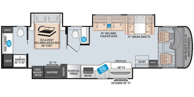 2022 Thor Motor Coach Palazzo 37.5 - Floorplan 1