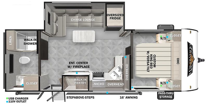 2024 FOREST RIVER WILDWOOD 22RBSX - Floorplan 1