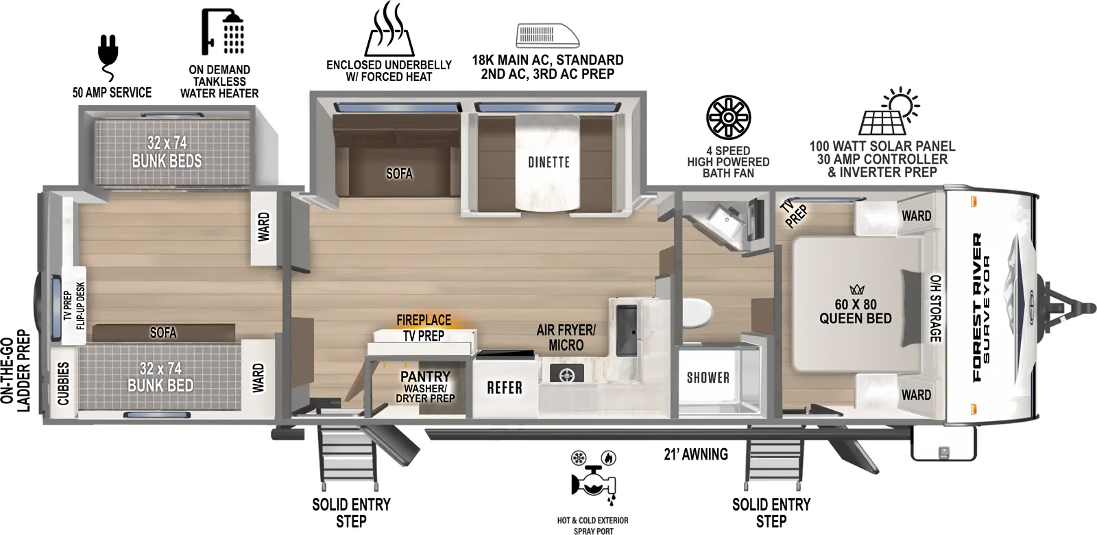 2026 FOREST RIVER 32CAMP - Floorplan 1