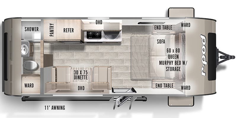 2021 FOREST RIVER RPOD 192 - Floorplan 1