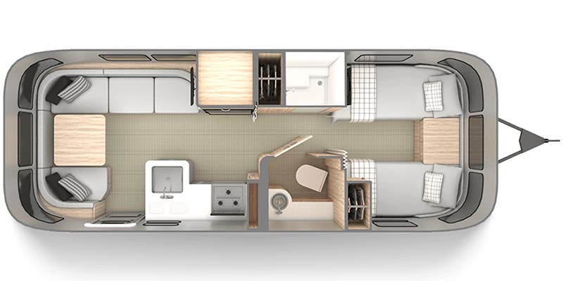 2022 AIRSTREAM GLOBETROTTER 25FBT - Floorplan 1