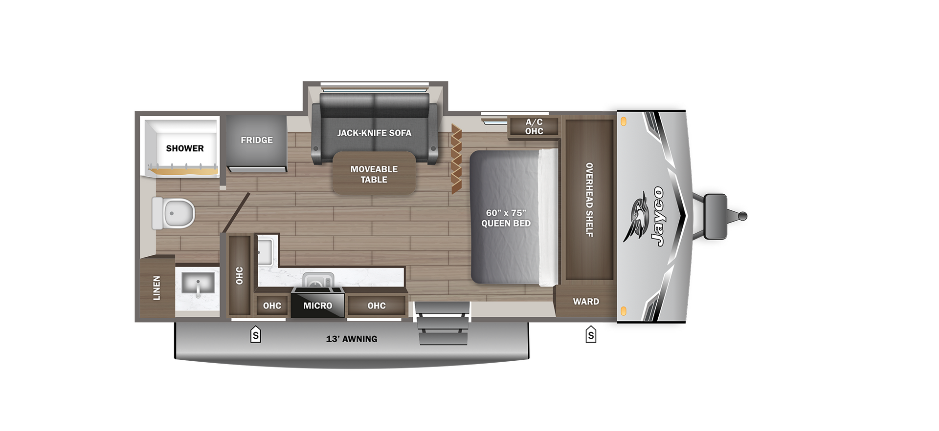2026 JAYCO Jay Flight 180LK - Floorplan 1