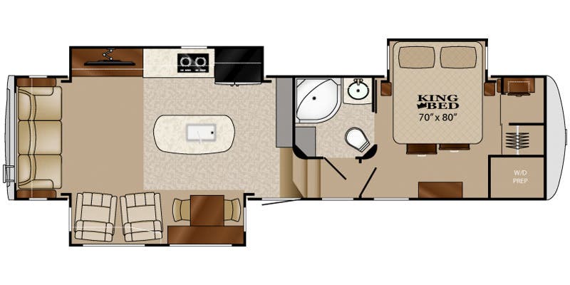2016 Heartland Landmark 365 LM Syracuse - Floorplan 1