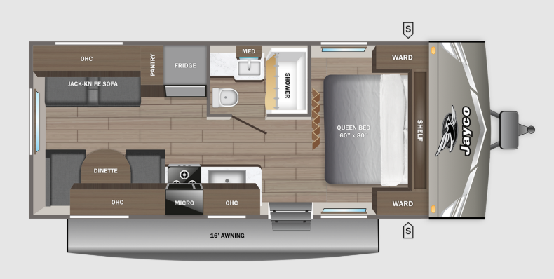 2027 Jayco Jay Flight 210QB - Floorplan 1