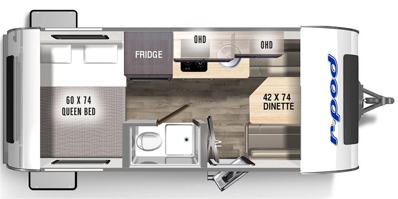 2024 Forest River R-Pod RP-171C - Floorplan 1