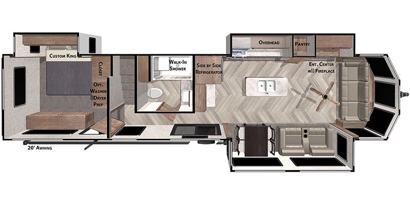 2022 WILDWOOD GRAND LODGE 42FLDL - Floorplan 1