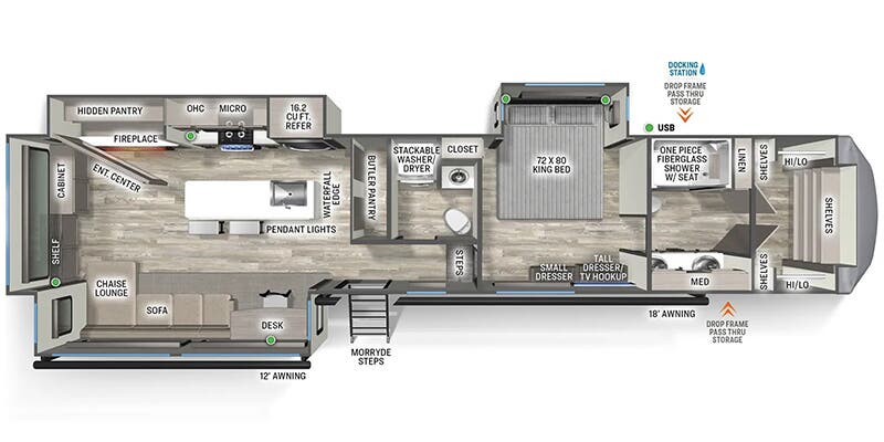2026 FOREST RIVER 3900HBLR - Floorplan 1