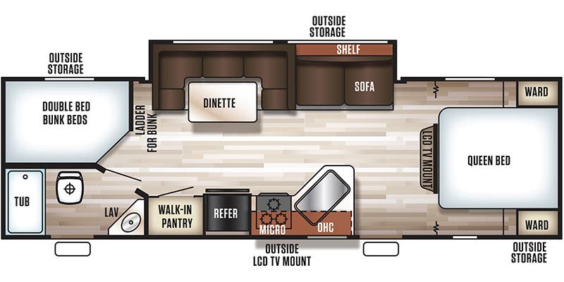 2019 FOREST RIVER 26RL - Floorplan 1