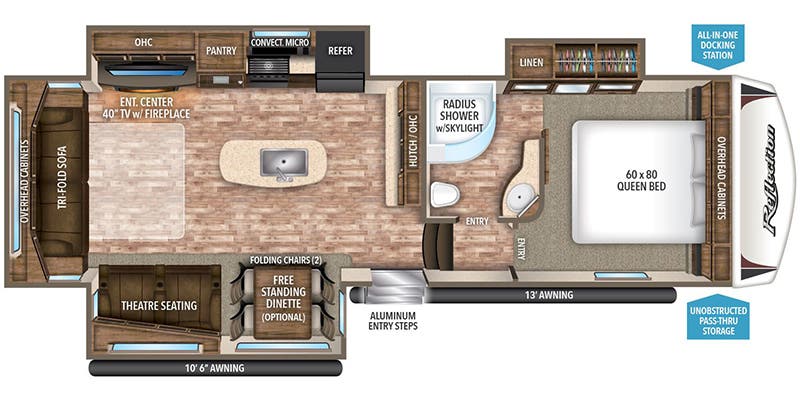 2018 GRAND DESIGN 303RLS - Floorplan 1