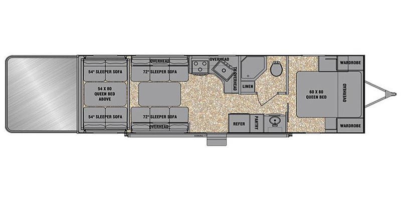 2016 EverGreen RV Reactor 27FS - Floorplan 1