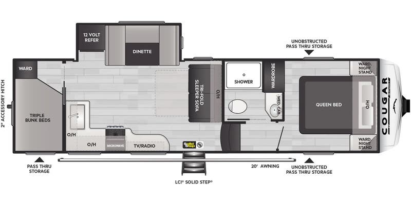 2024 Keystone Cougar Sport 2700BH - Floorplan 1