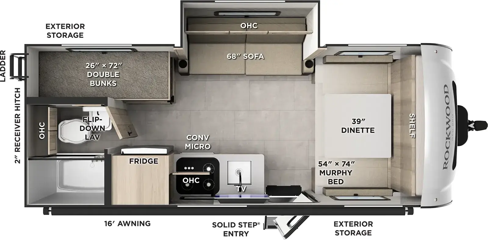 2027 FOREST RIVER 20BHT - Floorplan 1