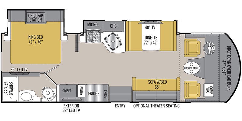2019 COACHMEN PURSUIT 27DSP floorplan