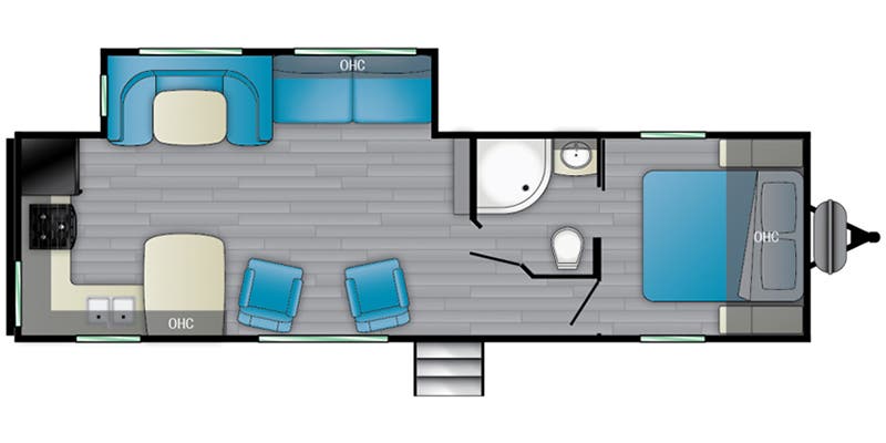 2022 HEARTLAND TRAIL RUNNER 27RKS floorplan