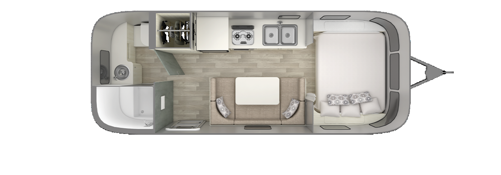 2026 AIRSTREAM BAMBI 22FB - Floorplan 1