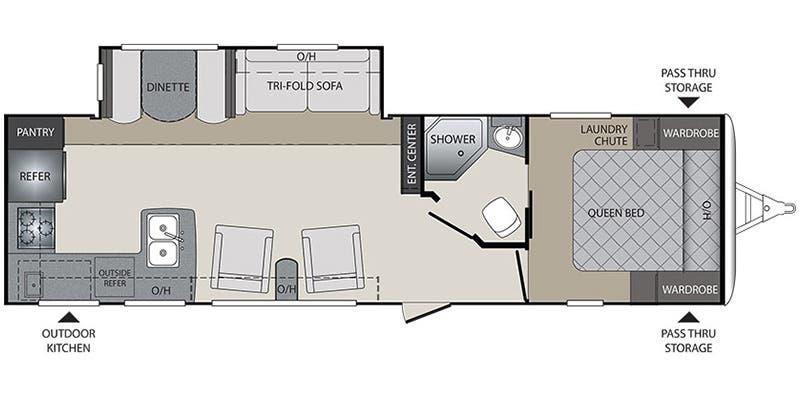 2017 KEYSTONE 29RKPR - Floorplan 1