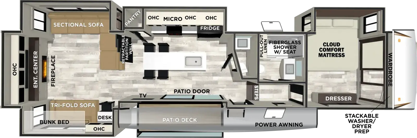 2027 Forest River Sabre 38RVHUNTER floorplan