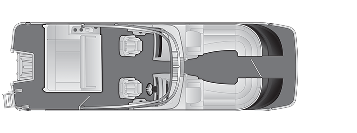 2027 Bennington 25 QX Swingback w/ Windshield & Arch - Floorplan 1