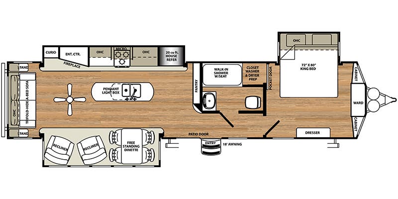 2018 Sierra 393RL - Floorplan 1