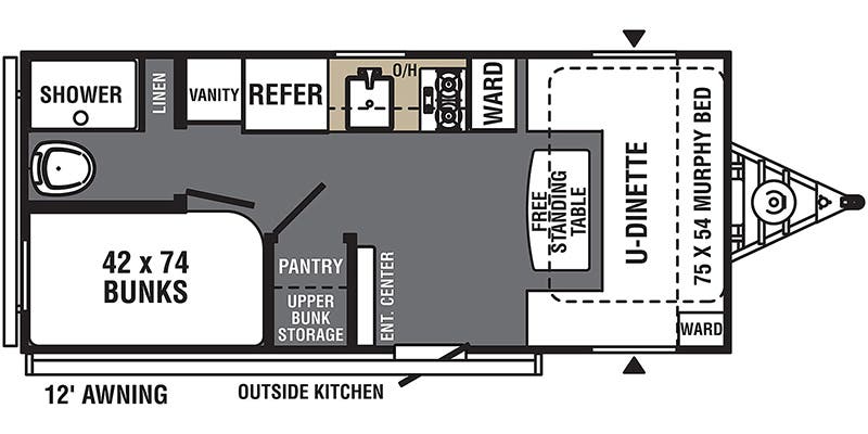 2022 COACHMEN 182DBU - Floorplan 1