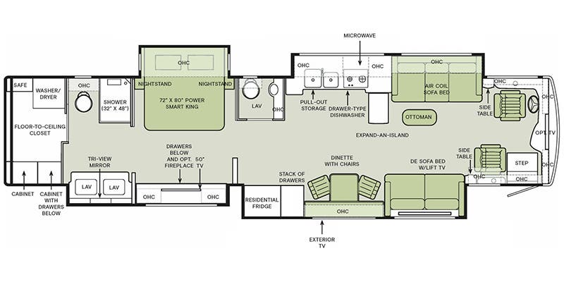 2021 Tiffin Bob Tiffin Limited Edition Allegro Bus - floorplan 1