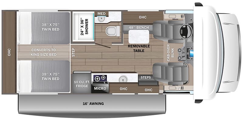 2027 Jayco Redhawk SE 22TF - Floorplan 1